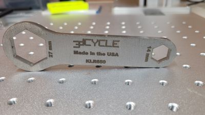 3D Cycle Combination Axle Wrench 27mm x 14mm - Stainless Steel