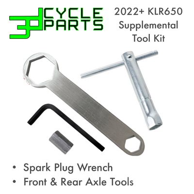 2022+ KLR650 Supplemental Tool Kit for Axles &amp; Spark Plug