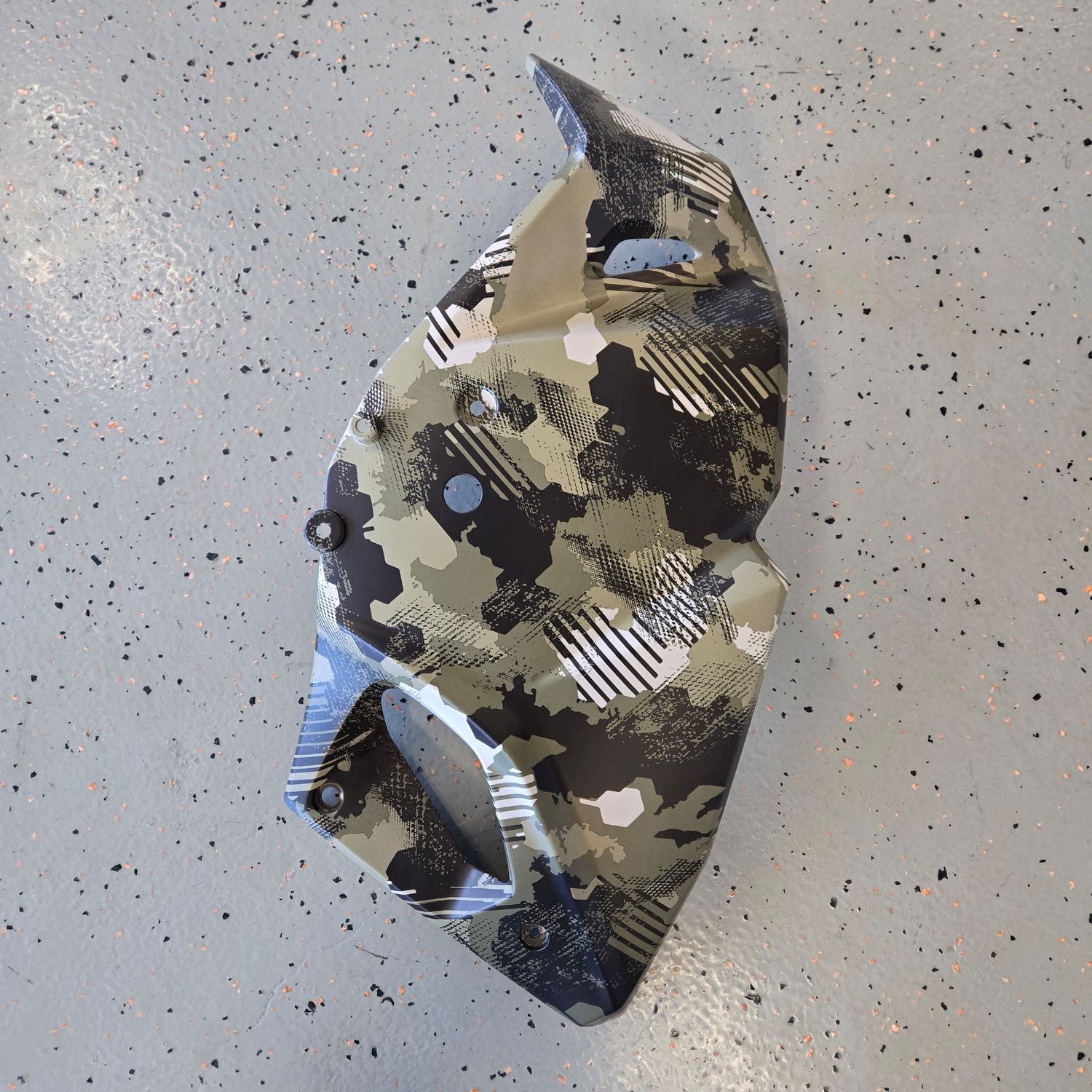 2025 KLR650 Engine Shroud RH Cypher Camo Beige OEM