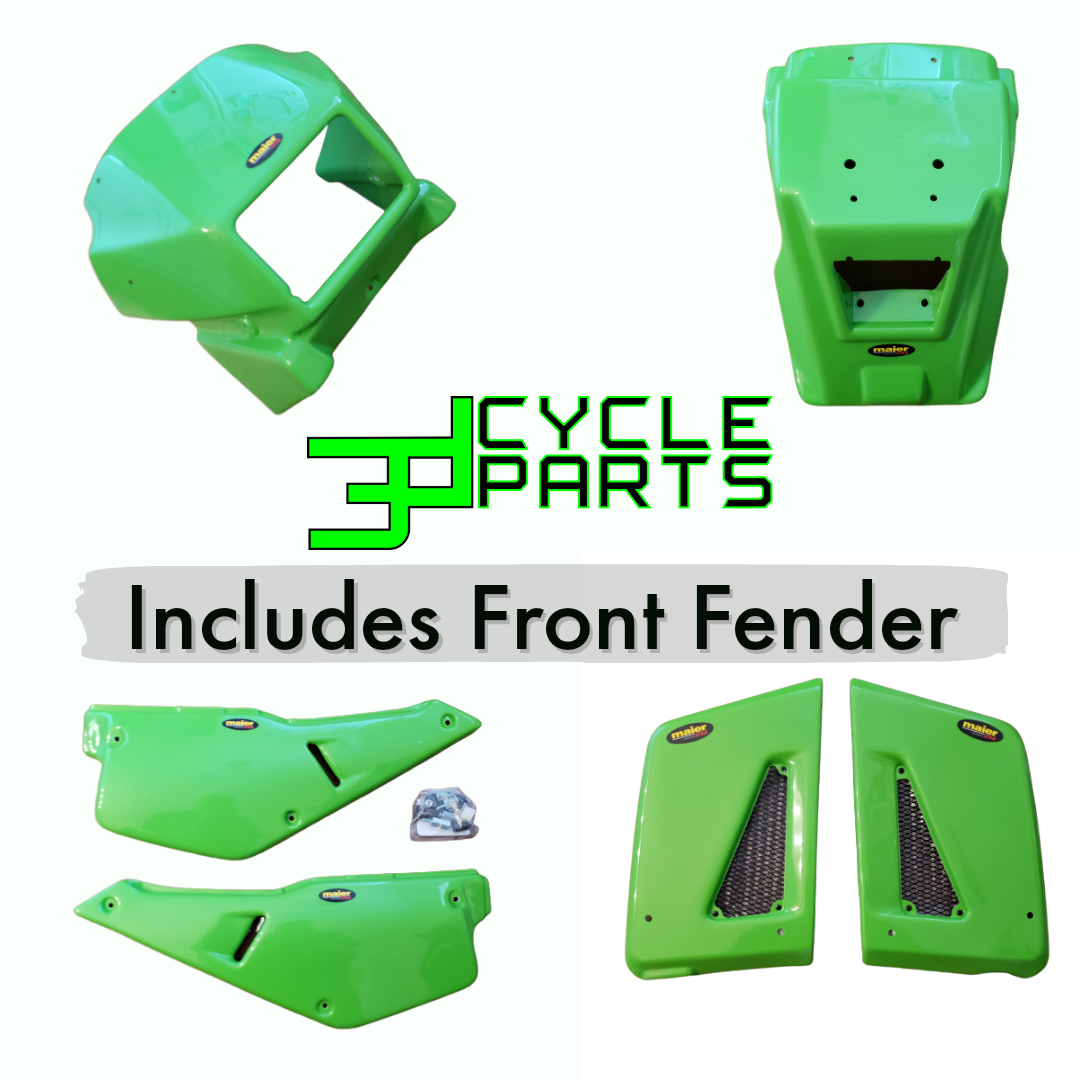87-07 Kawasaki KLR650 Complete Plastic Set Maier - NEW