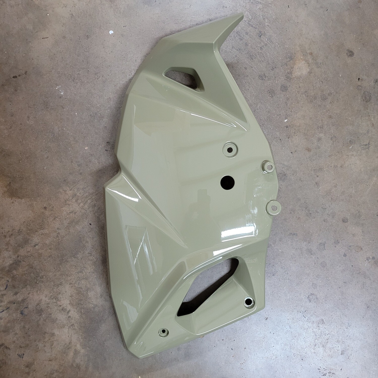 2022 KLR650 Engine Shroud LH Pearl Sand Khaki OEM
