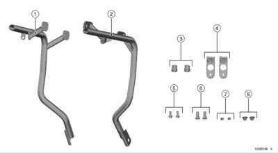2022 KLR650 21 LITER SIDE CASES, FITTING KIT OEM # 99994-1492