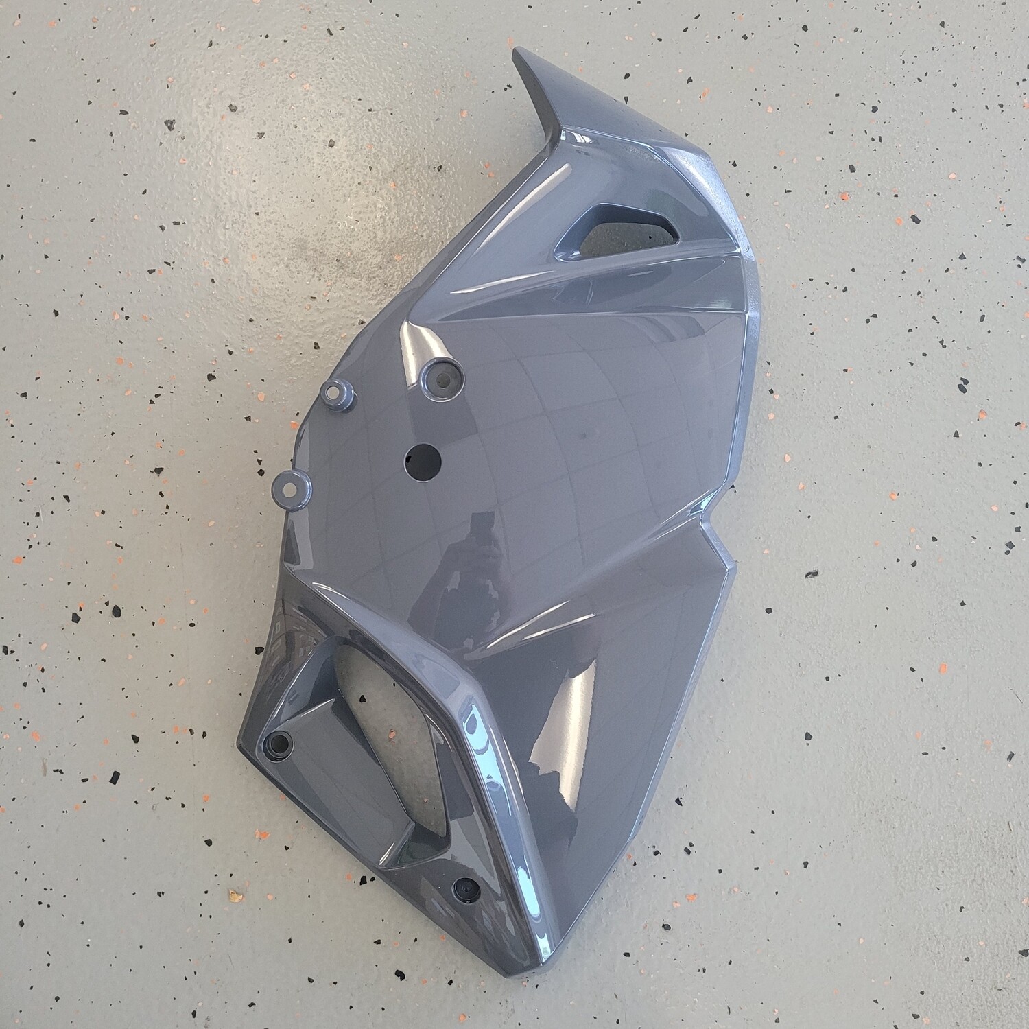 2023 KLR650 Engine Shroud RH Pearl Storm Gray OEM