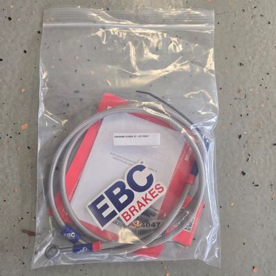EBC Front Stainless Braided Brake Line Kit KLR650 1988-2007