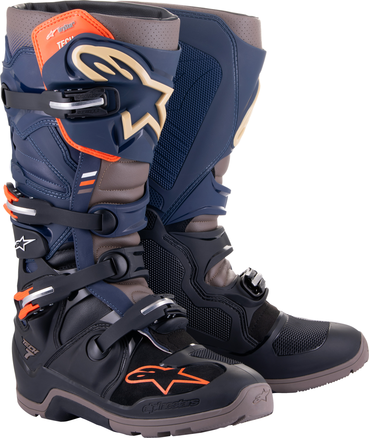 Tech 7 Enduro Drystar Black/dark Gry/gold 13, Color: Black/Night Navy/Warm Grey, Size: US 08