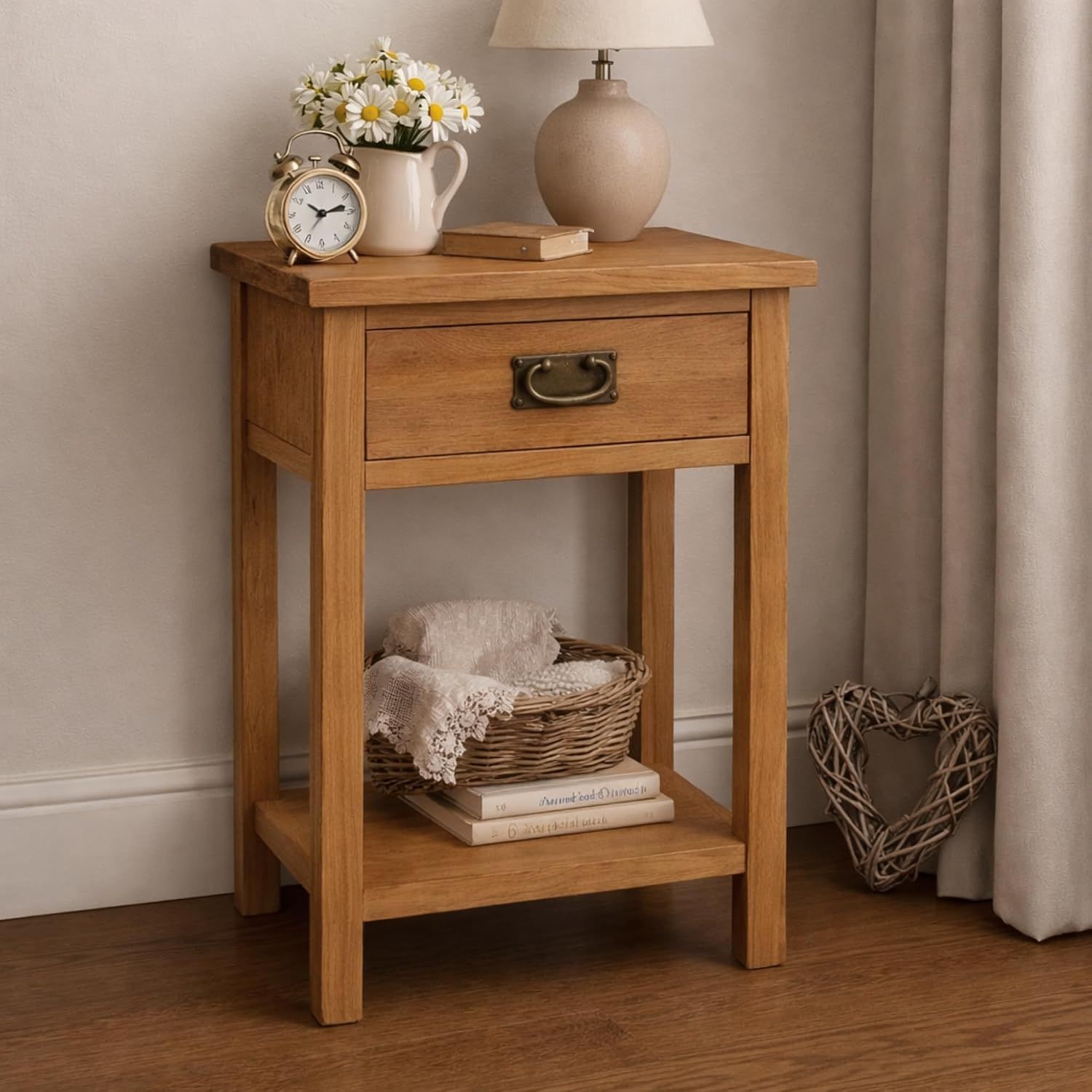 Oakcroft Rustic Telephone Table