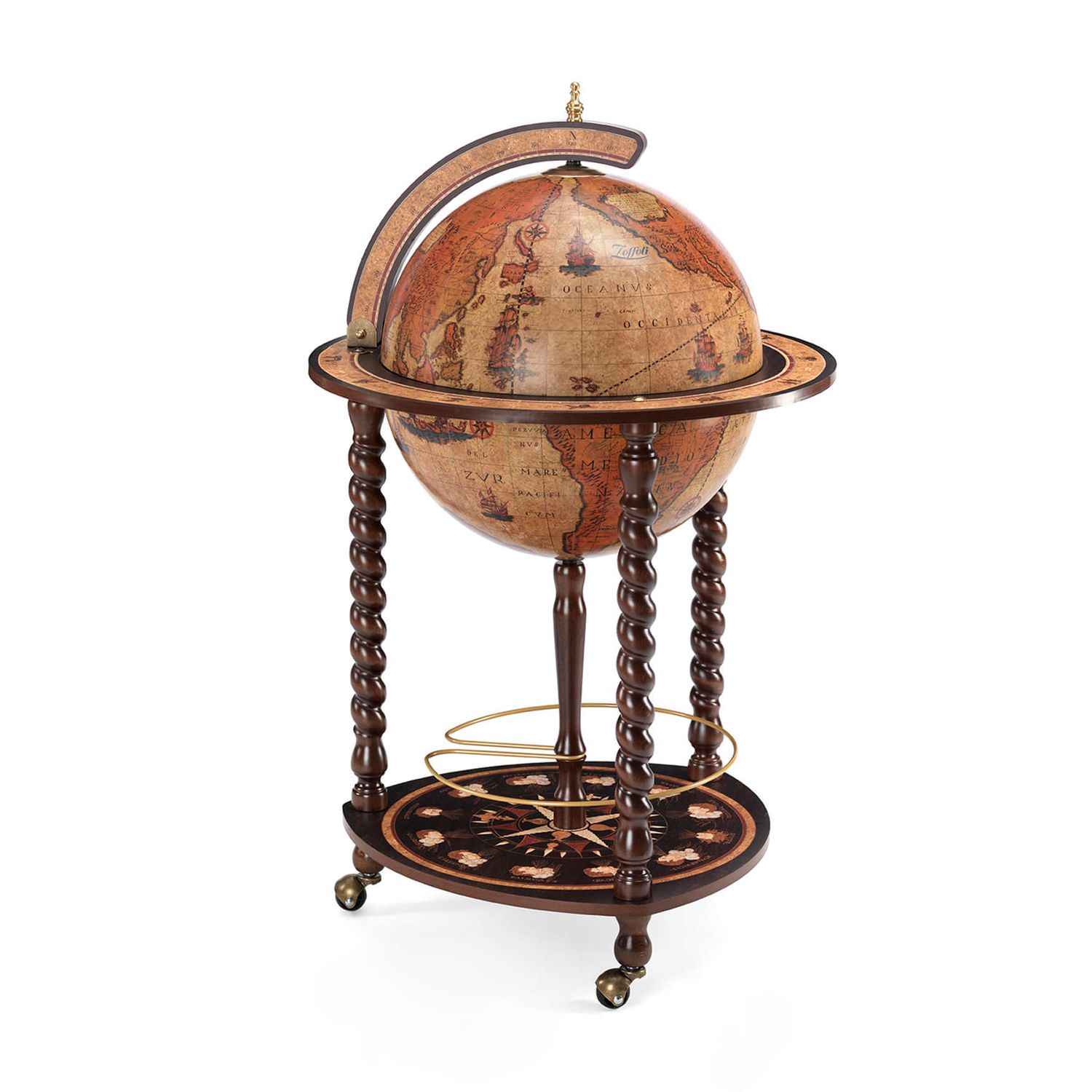 Honey Brown Italian Globe Bar