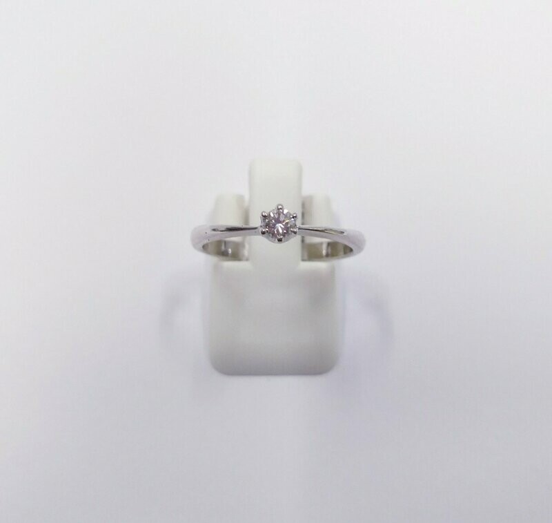 Solitario oro 18 k diamante natural