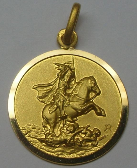 MEDALLA DE SANTIAGO A CABALLO