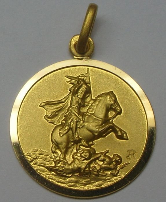 MEDALLA DE SANTIAGO A CABALLO