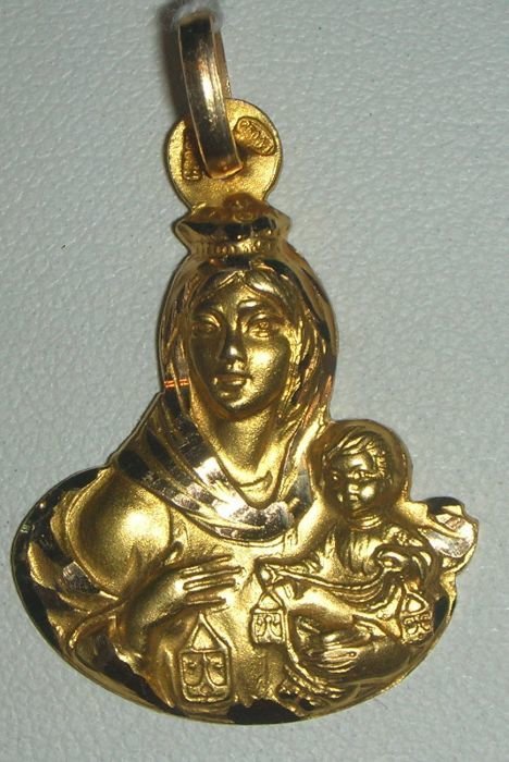 MEDALLA DE LA VIRGEN DEL CARMEN SILUETA