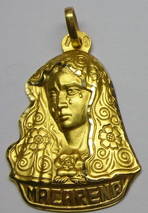 MEDALLA SILUETA DE LA VIRGEN DE LA MACARENA