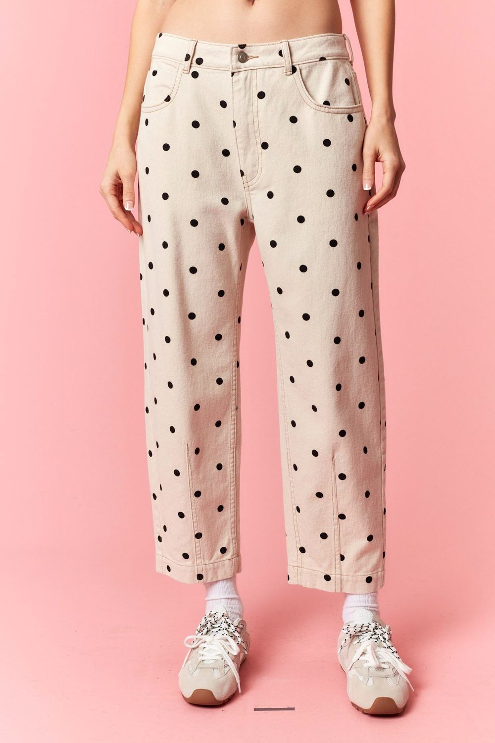 POLKA DOT BARREL JEAN