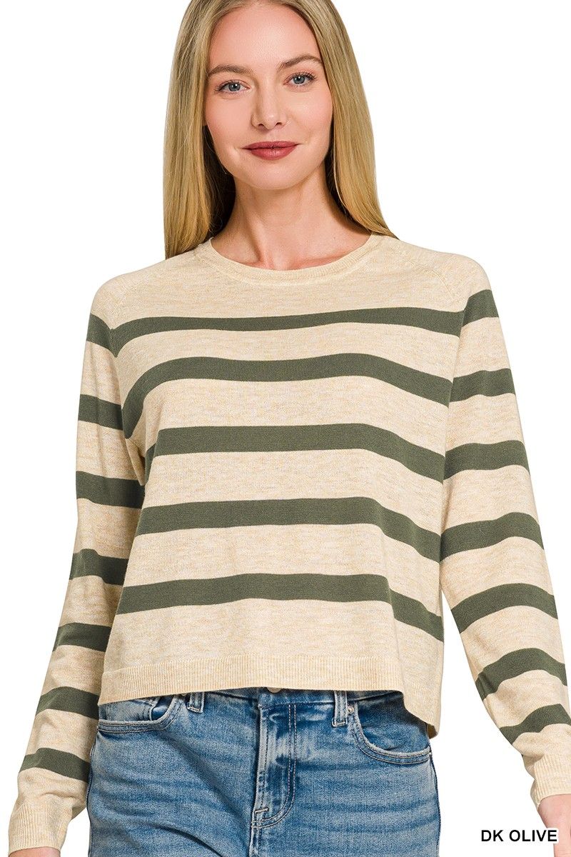 STRIPED LONG SLEEVE TOP
