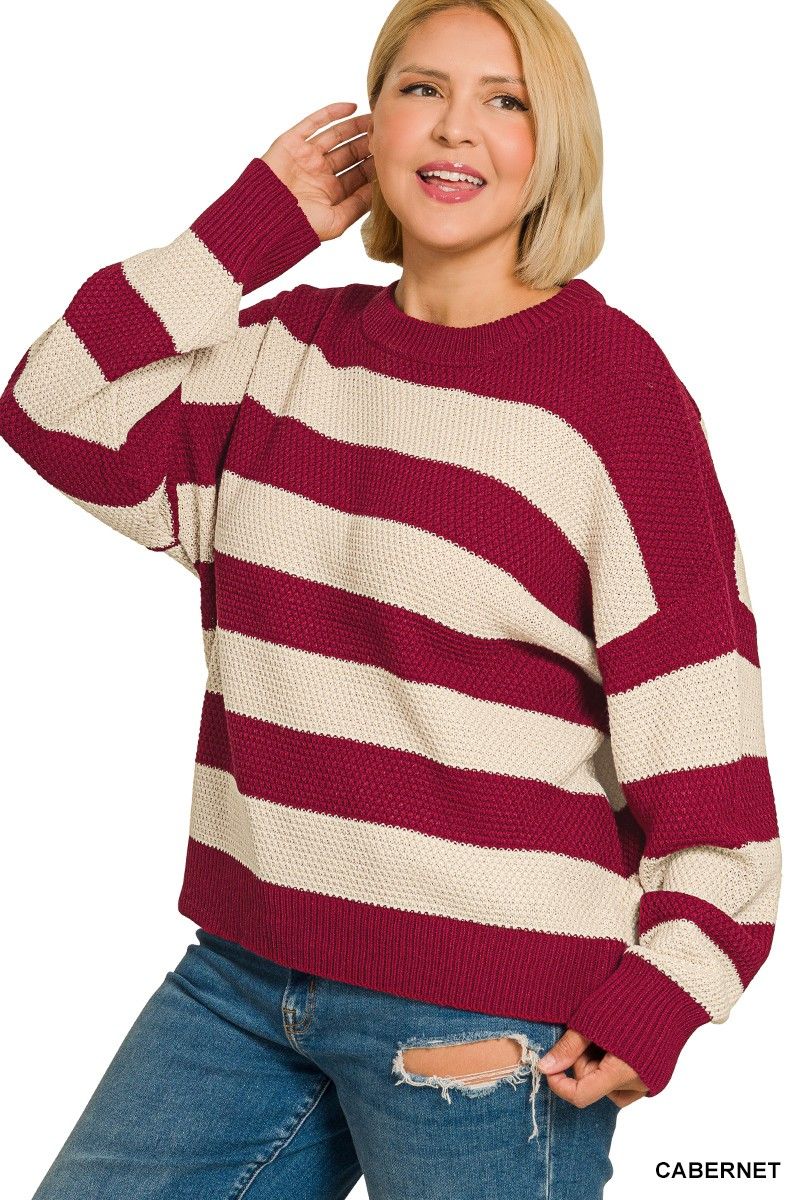 CURVY STRIPED SWEATER