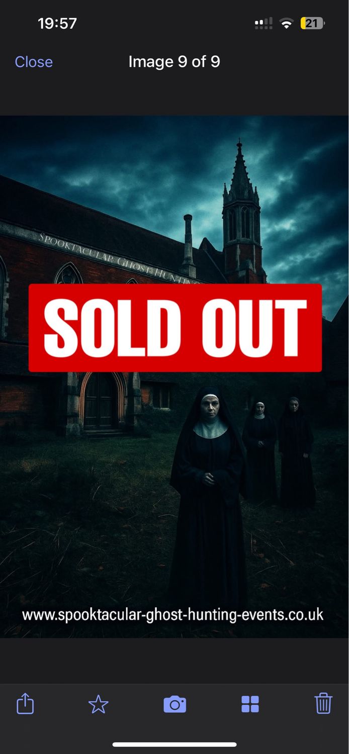 &#39; The Nunnery&#39;  Ghost Hunt- 10/01/2026 - £35 P/P