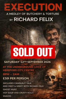 The Underground Lock Up Ghost Hunt  -  12/09/2026 - £59 P/P