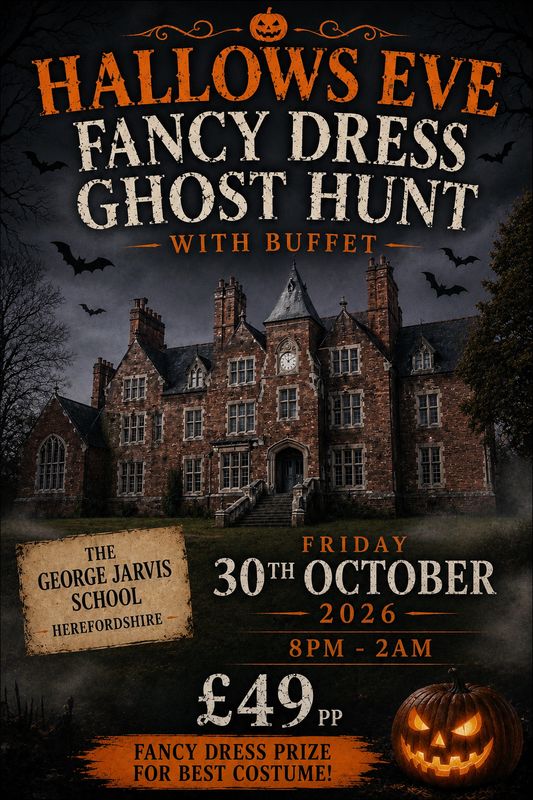 The George Jarvis Boarding School Fancy Dress Ghost Hunt with Buffet- 30/10/2026 - £49 P/P