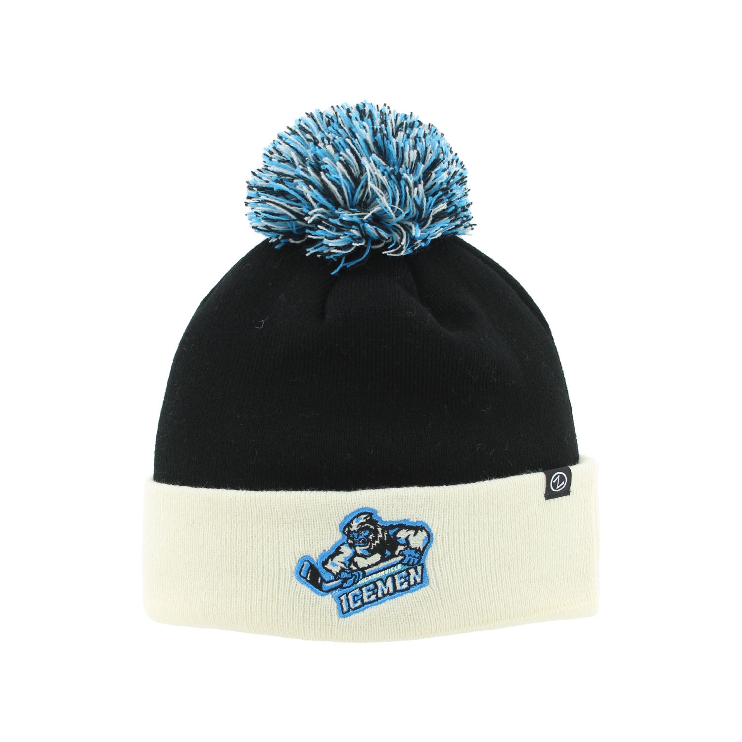 Icemen Pom Blk/Ivory Beanie