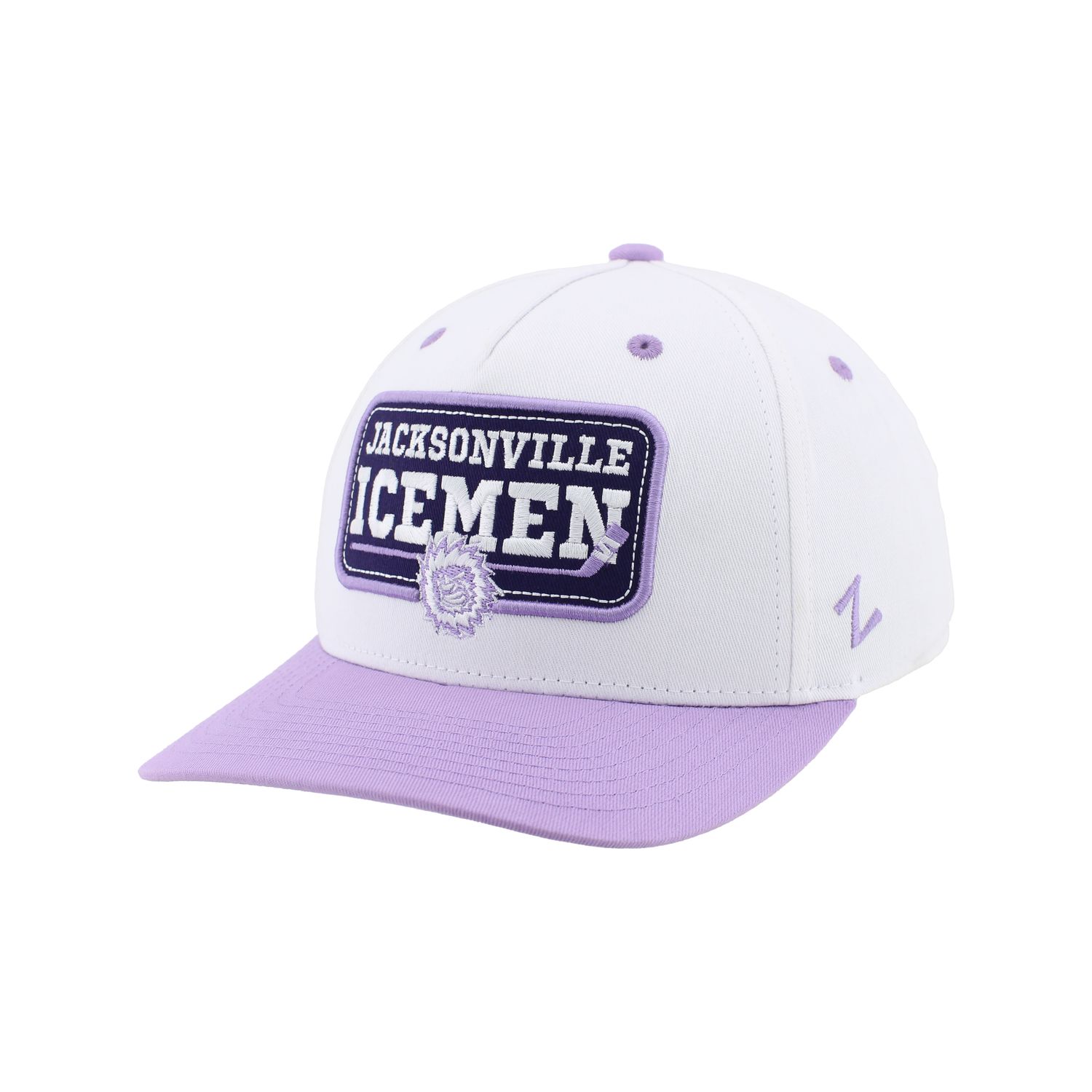 Jacksonville Icemen Fight Cancer Wht/Lav Hat