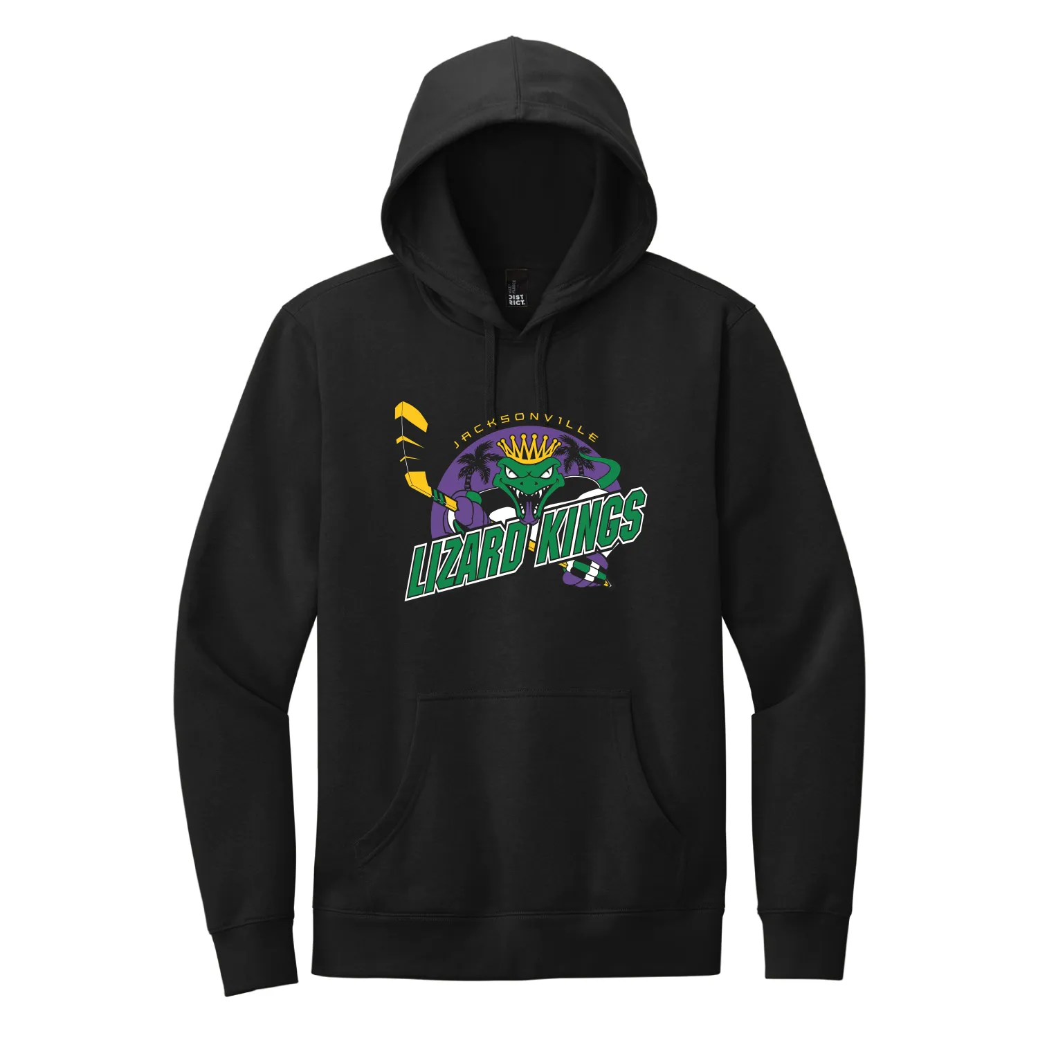 Lizard Kings Black Retro Jersey Graphic Hoodie