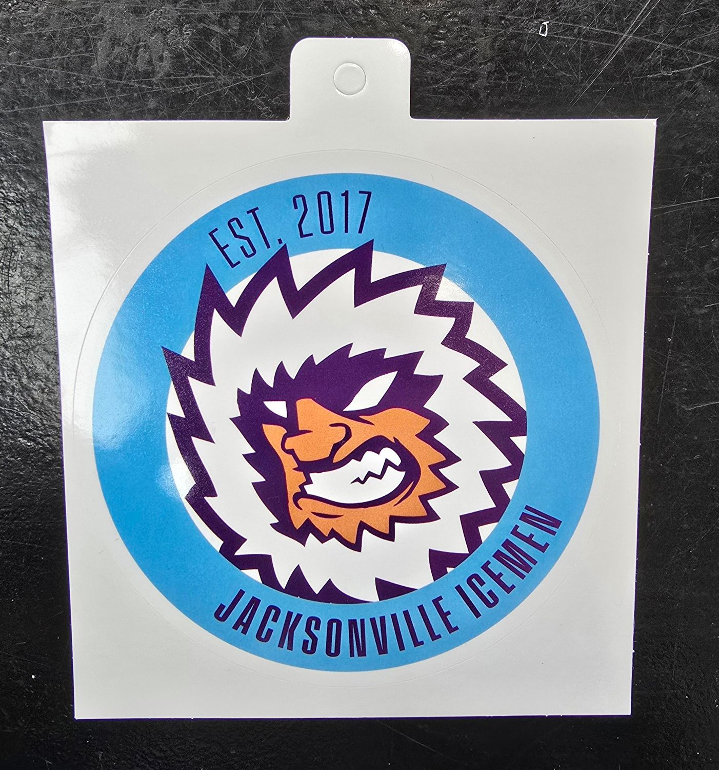 Jacksonville Icemen Blue Circle Sticker