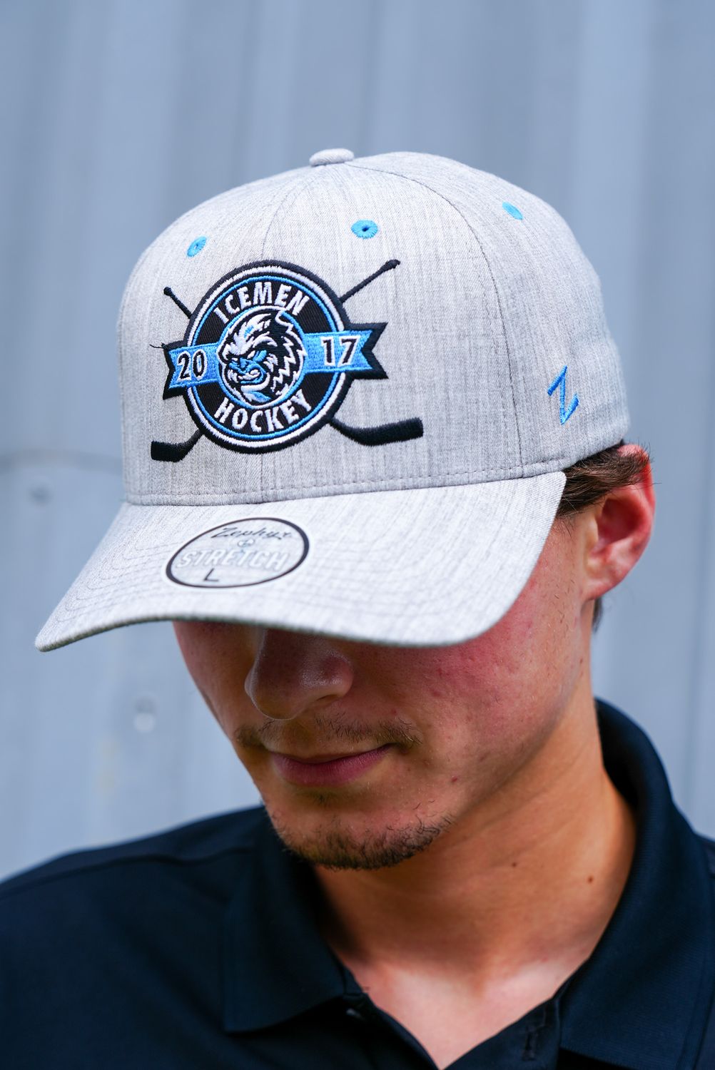 Icemen Gray Shootout Fitted Hat