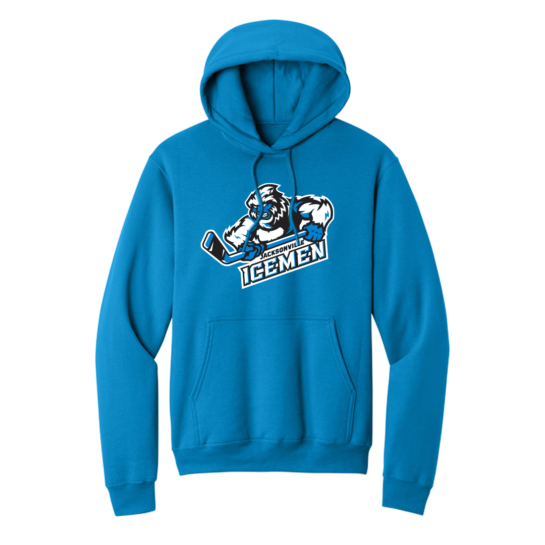 Jacksonville Icemen Custom Dyed Blue Primary Logo Hoodie