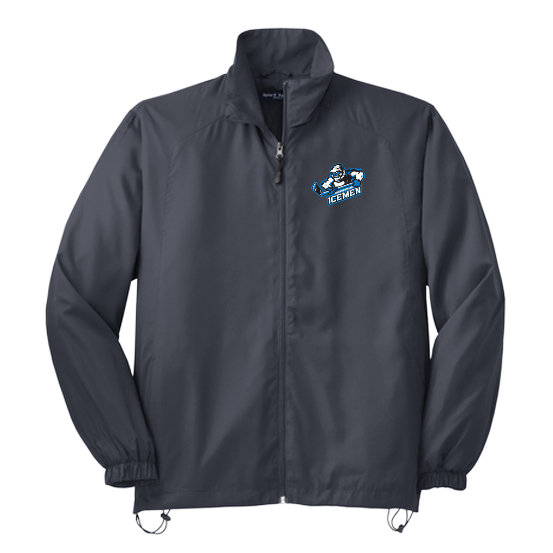 Jax Icemen Graphite Sport-Tek Full-Zip Wind Jacket