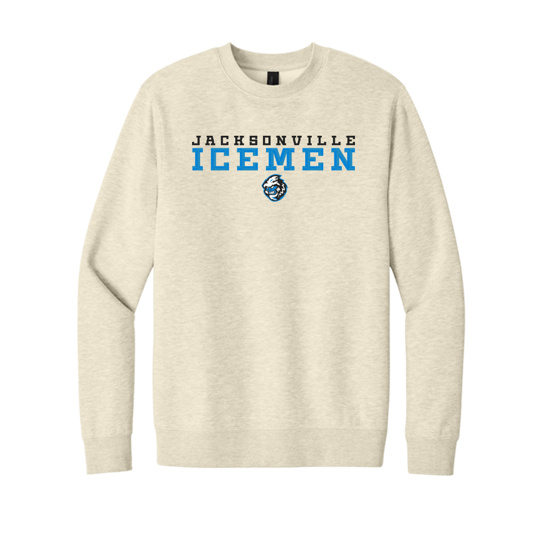 Jacksonville Icemen Oatmeal Heather Defense Fleece Crew