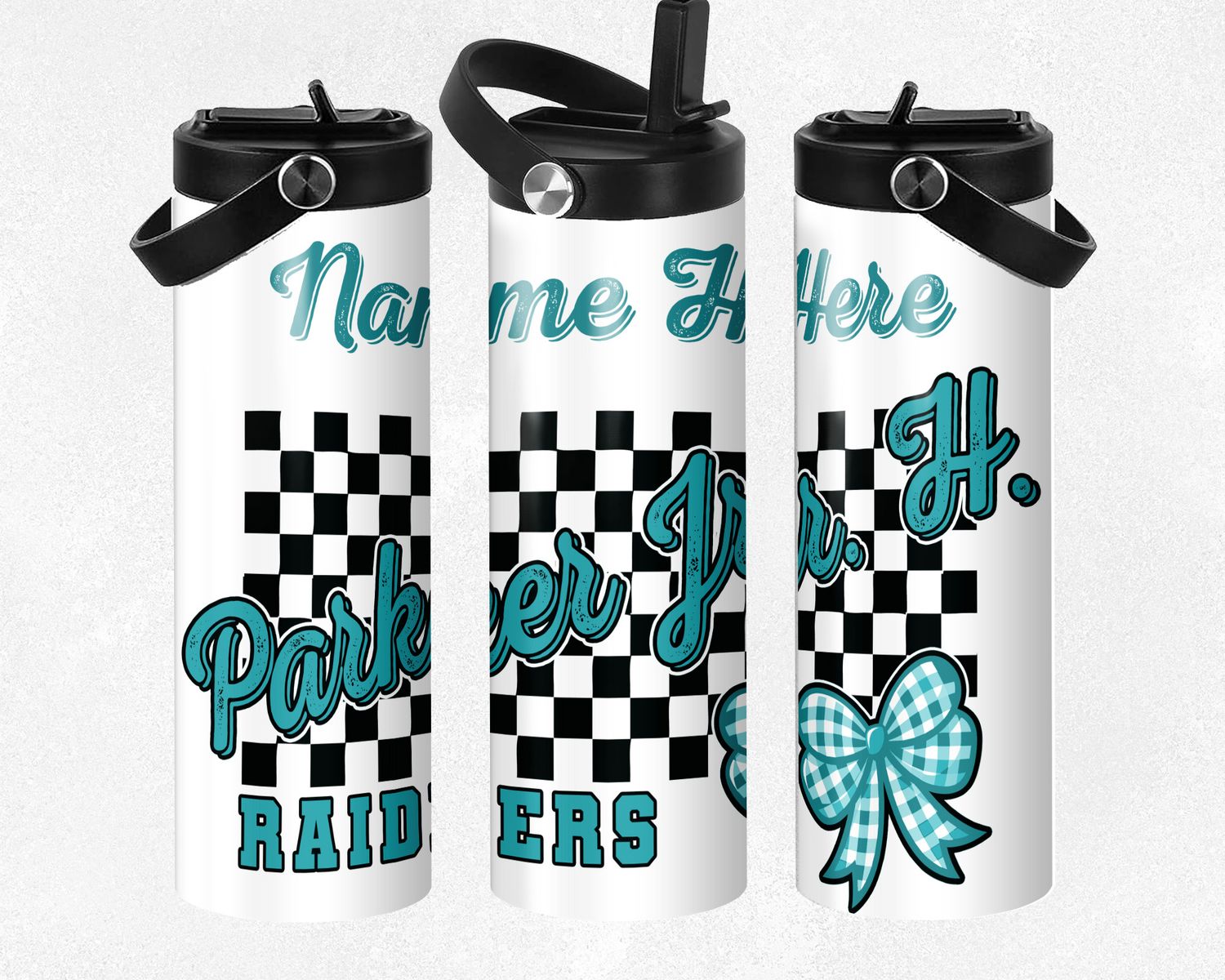 Checkers &amp; Bow TUMBLER
