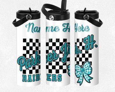 Checkers &amp; Bow TUMBLER