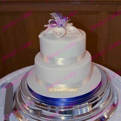 Gretna Two Tier Wedding Cake with Sugar Calla Lilies