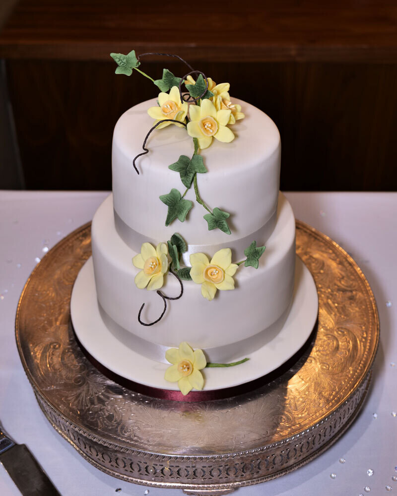 Gretna Two-tier Wedding Cake With Sugar Daffodils