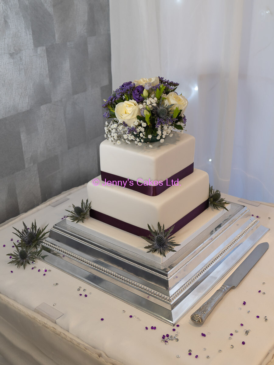 Gretna Two-tier Square Scottish Wedding Cake – Gretna Wedding Cake Shop