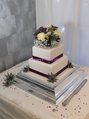 Gretna Two-tier Square Scottish Wedding Cake