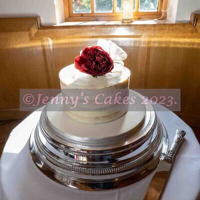 Gretna Wedding Cakes-Single-Tier Semi-Naked Wedding Cake