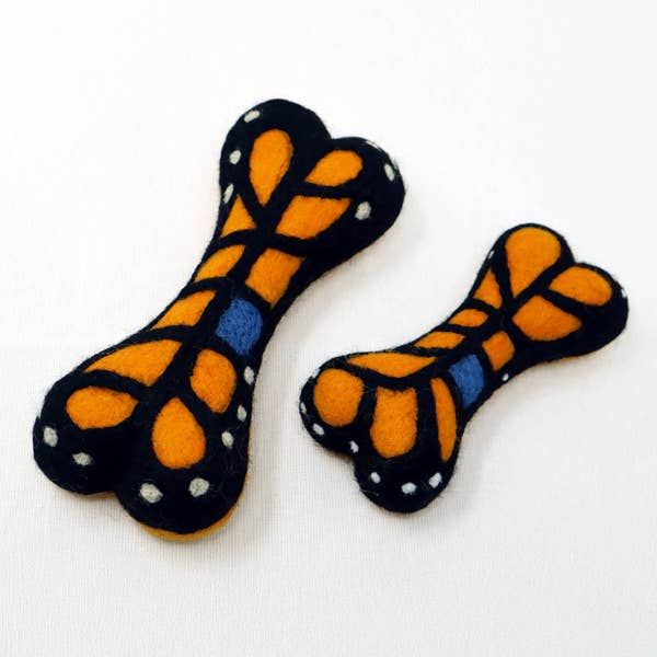 MONARCH BUTTERFLY WOOLBONE Dog Toy