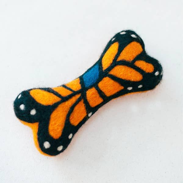 MONARCH BUTTERFLY WOOLBONE Dog Toy, Size: Large, Style: Butterfly