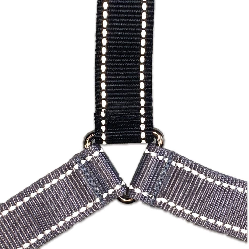Wonder Walker® - Flash Reflective, Color: Black, Size: Medium 1" | 25-33" Girth | 35-65 lbs  Approx. | 1" Webbing