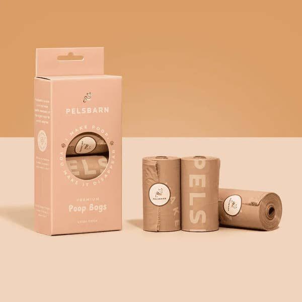 Biodegradable Poop Bags (2+1 free)- Pelsbarn helps shelters!