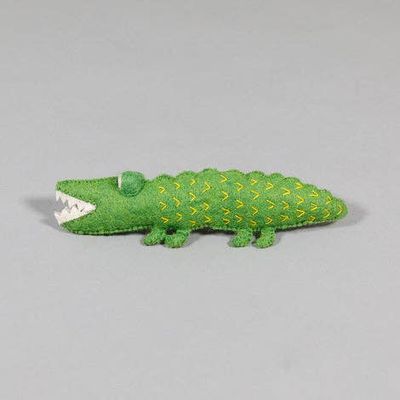 Boiled Wool Alligator Dog Toy