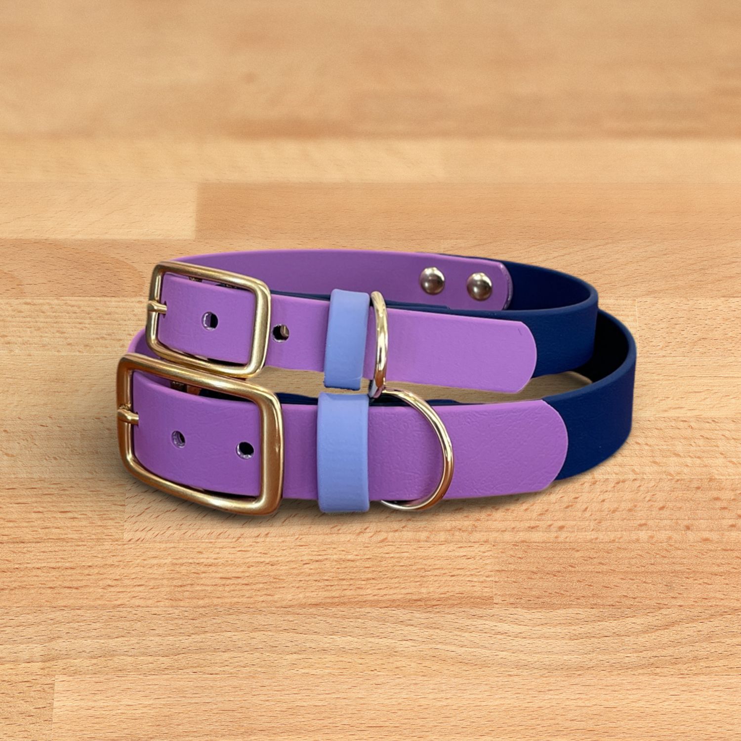 Waterproof Dog Collar &amp; Leash | Cosmic Berry Design, Size: Medium (14" - 18")