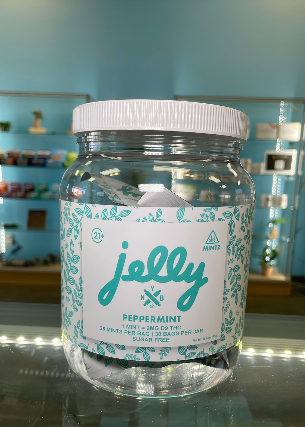 Jelly - D9 Microdose Sugarfree Mintz, 50mg