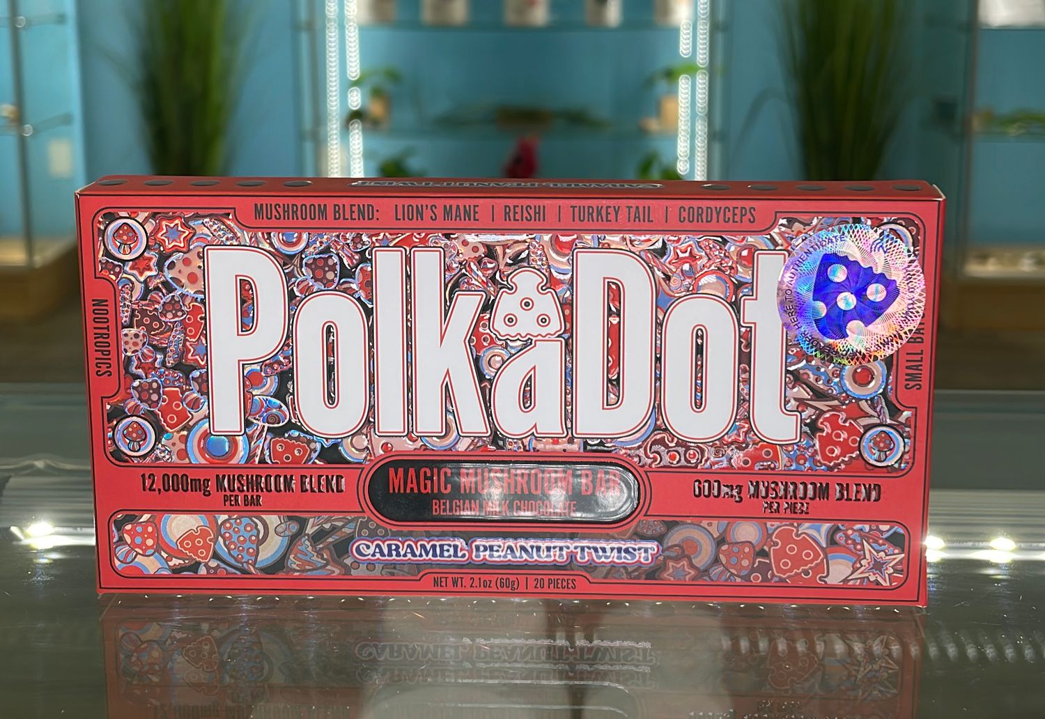 Polka Dot 12,000mg Chocolate Bar - Caramel Peanut Twist