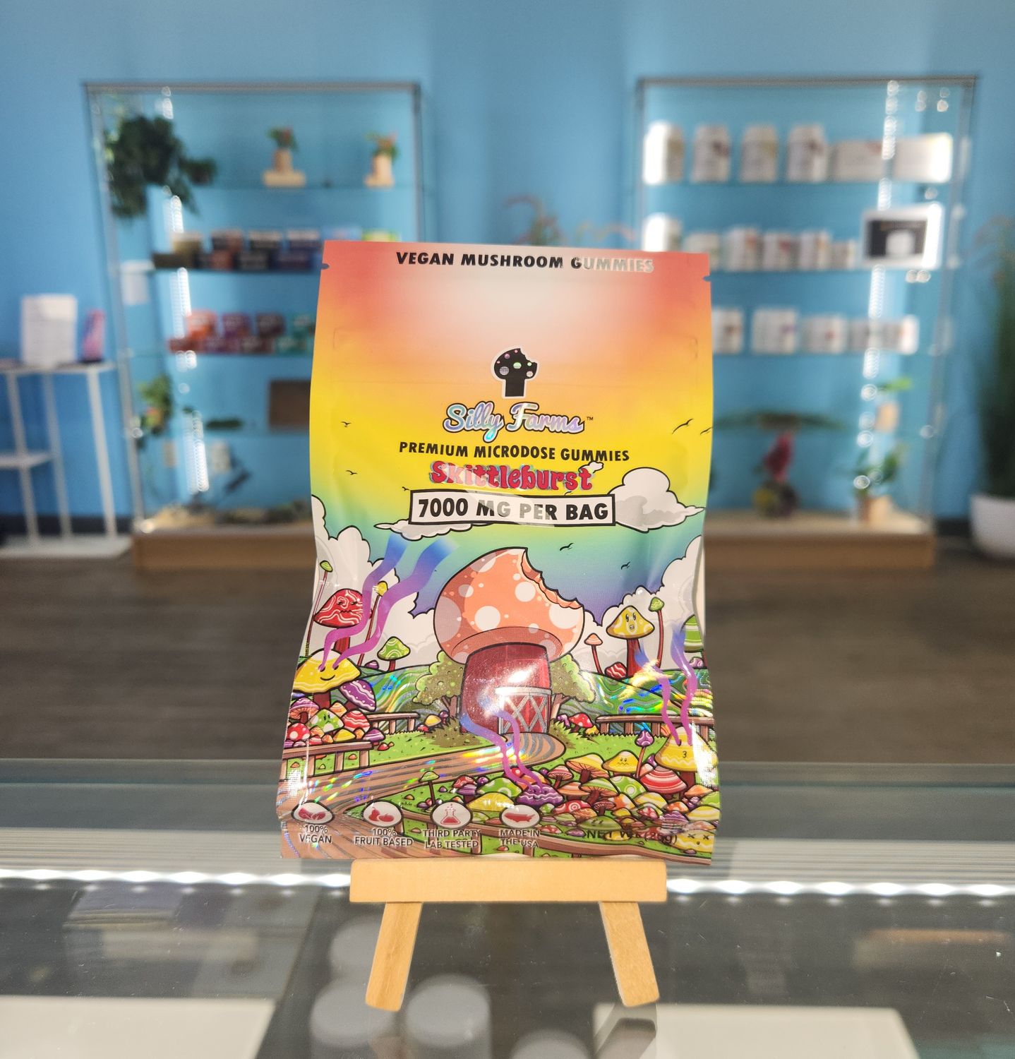 Silly Farms - Vegan Mushroom Gummies 8ct - Skittleburst