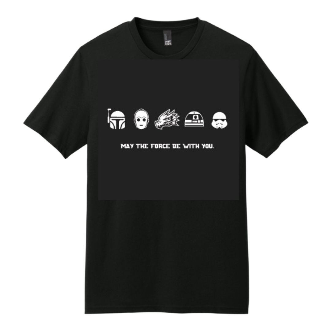 Knight Monsters Black Sci Fi Character Tee