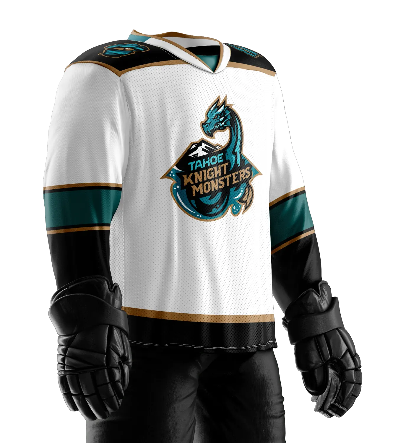 Tahoe Knight Monsters Adult White Replica Jersey