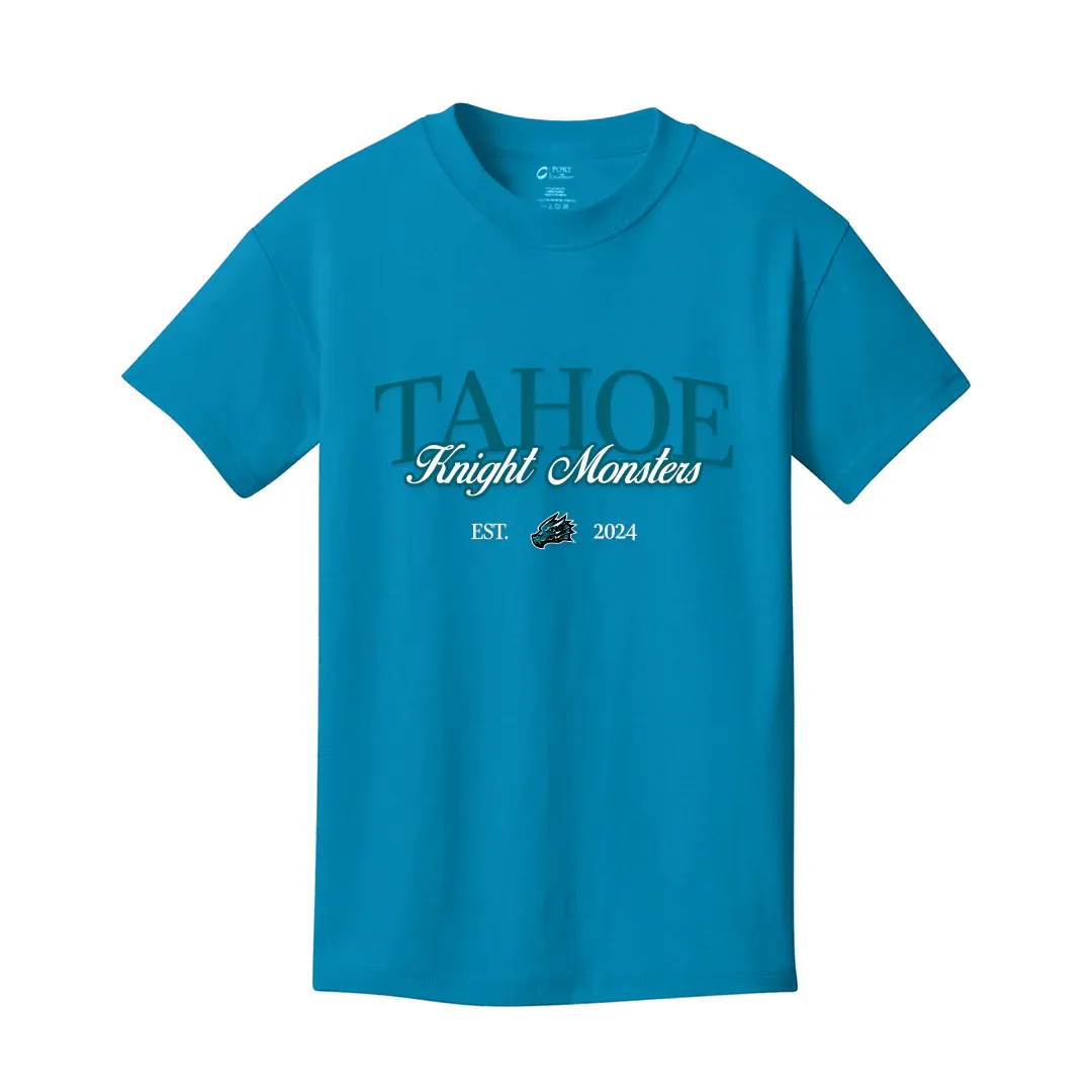 Tahoe Knight Monsters Neon Blue Youth Core Tee