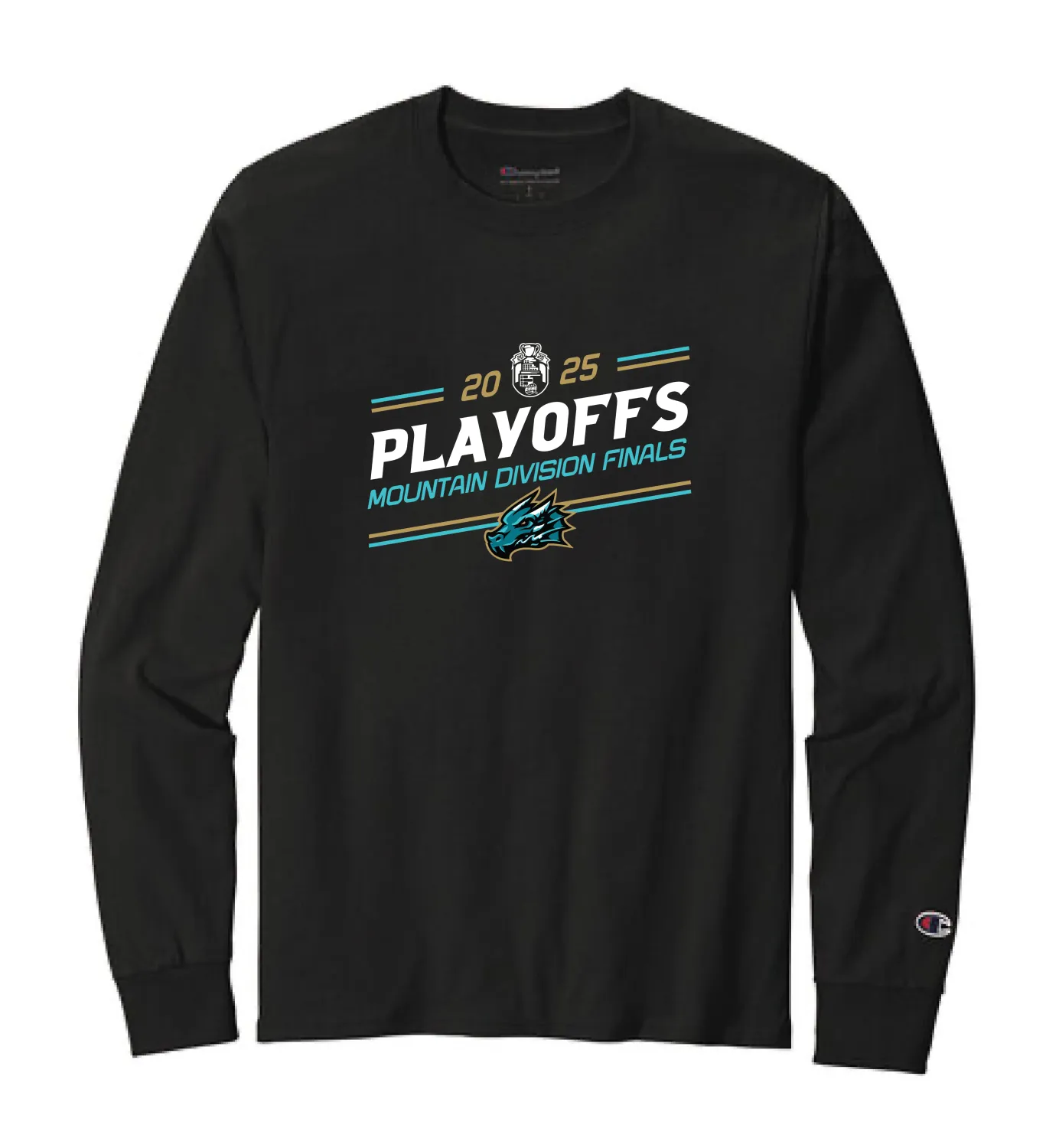 Tahoe Knight Monsters 2025 Divisional Finals Long Sleeve Black Tee